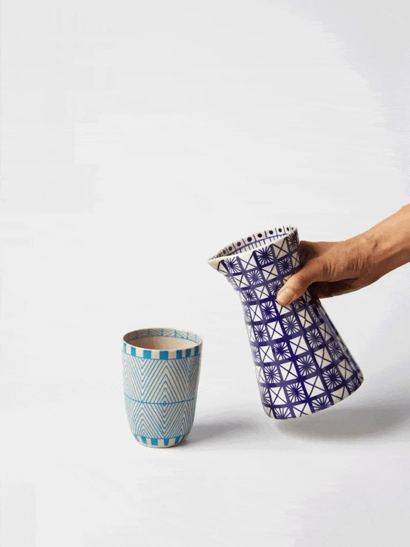 Buy Jones & Co - CARAVAN CARAFE INDIGO by Jones & Co - at Hamish + Grace