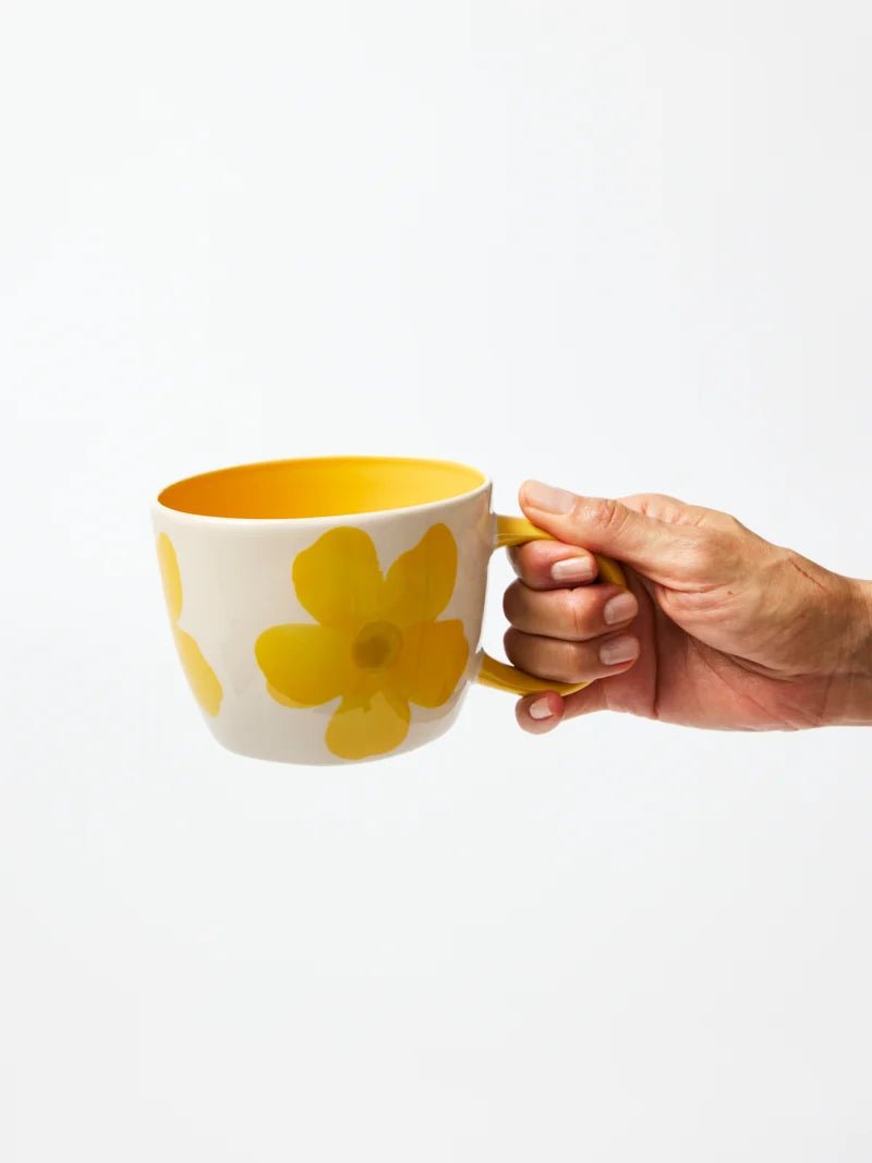 Buy Jones & Co Chino Mug Boss Daisy Mustard | Handmade Ceramic Mug Australia by Jones & Co - at Hamish + Grace