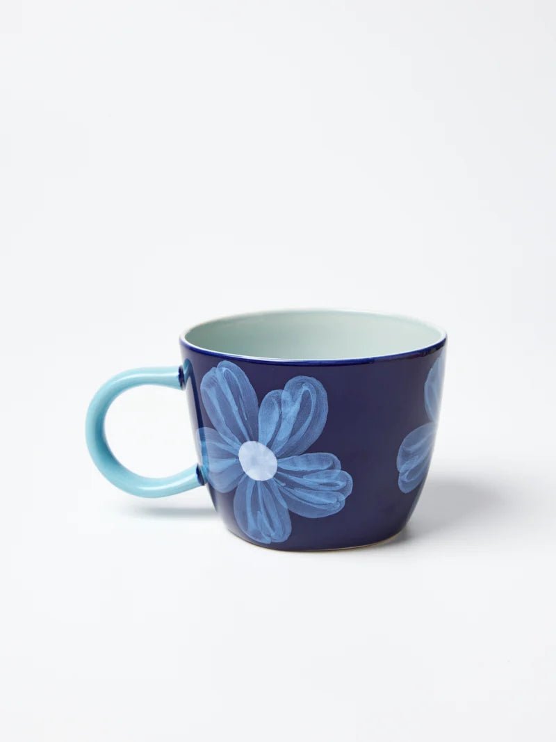 Buy Jones & Co Chino Mug Boss Daisy Navy | Handmade Ceramic Mug Australia by Jones & Co - at Hamish + Grace