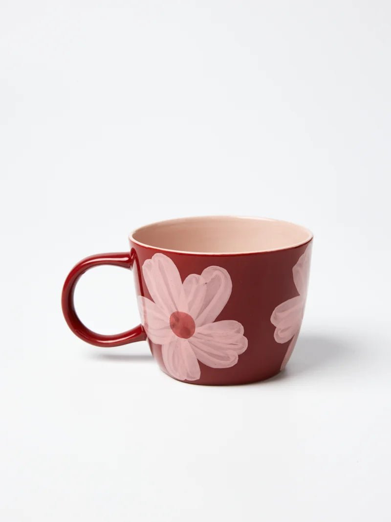 Buy Jones & Co Chino Mug Boss Daisy Wine | Handmade Ceramic Mug Australia by Jones & Co - at Hamish + Grace