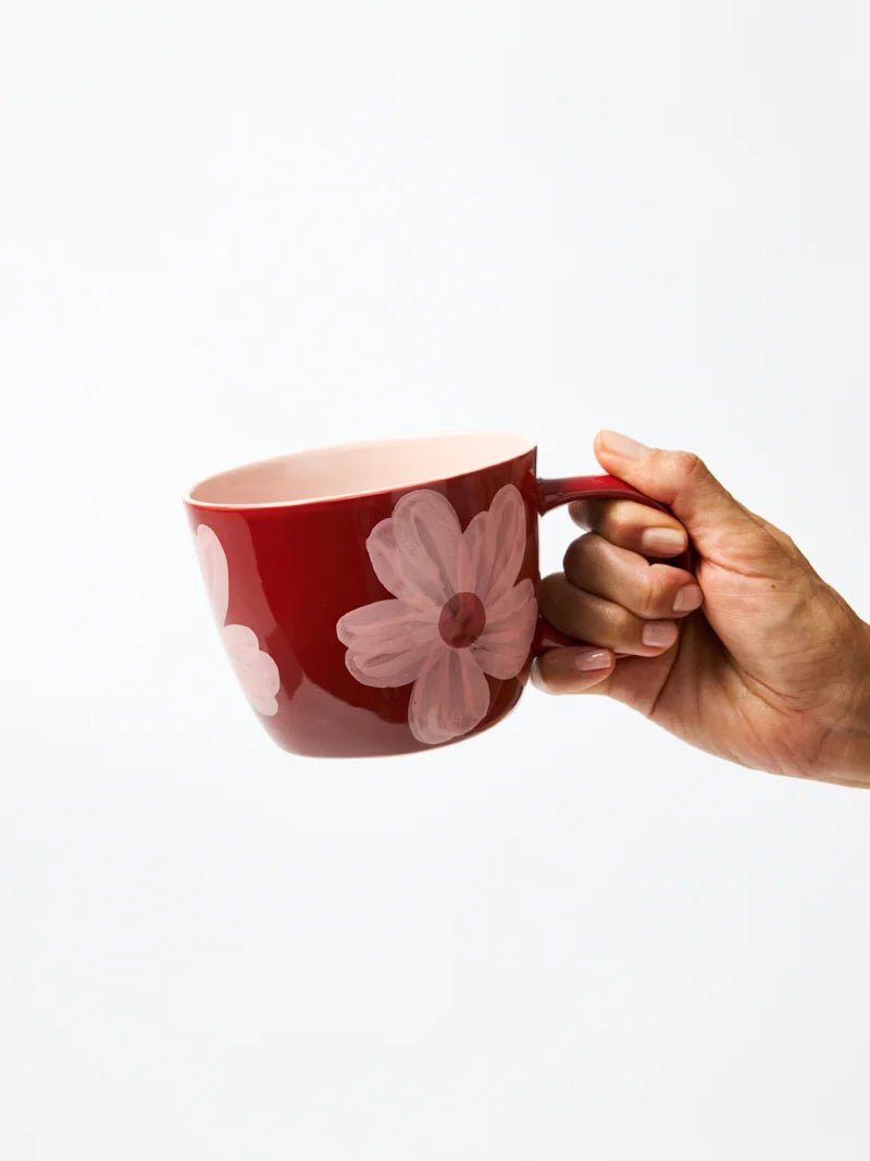 Buy Jones & Co Chino Mug Boss Daisy Wine | Handmade Ceramic Mug Australia by Jones & Co - at Hamish + Grace