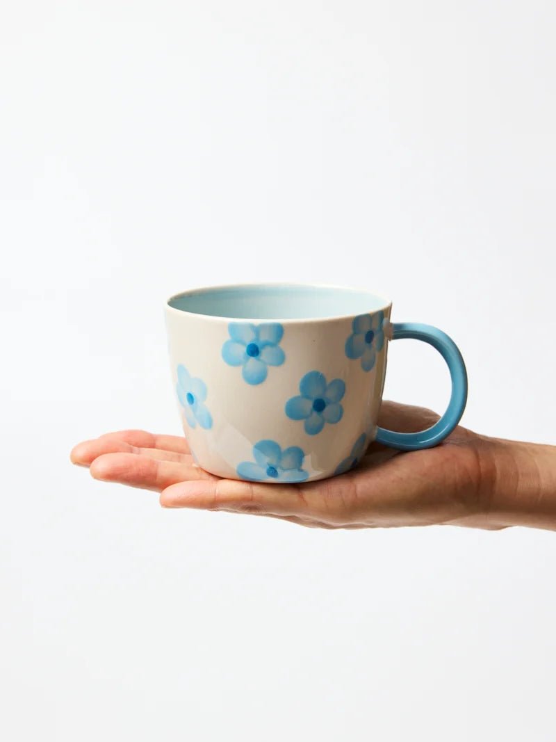 Buy Jones & Co Chino Mug Daisy Blue | Handmade Ceramic Mug Australia by Jones & Co - at Hamish + Grace