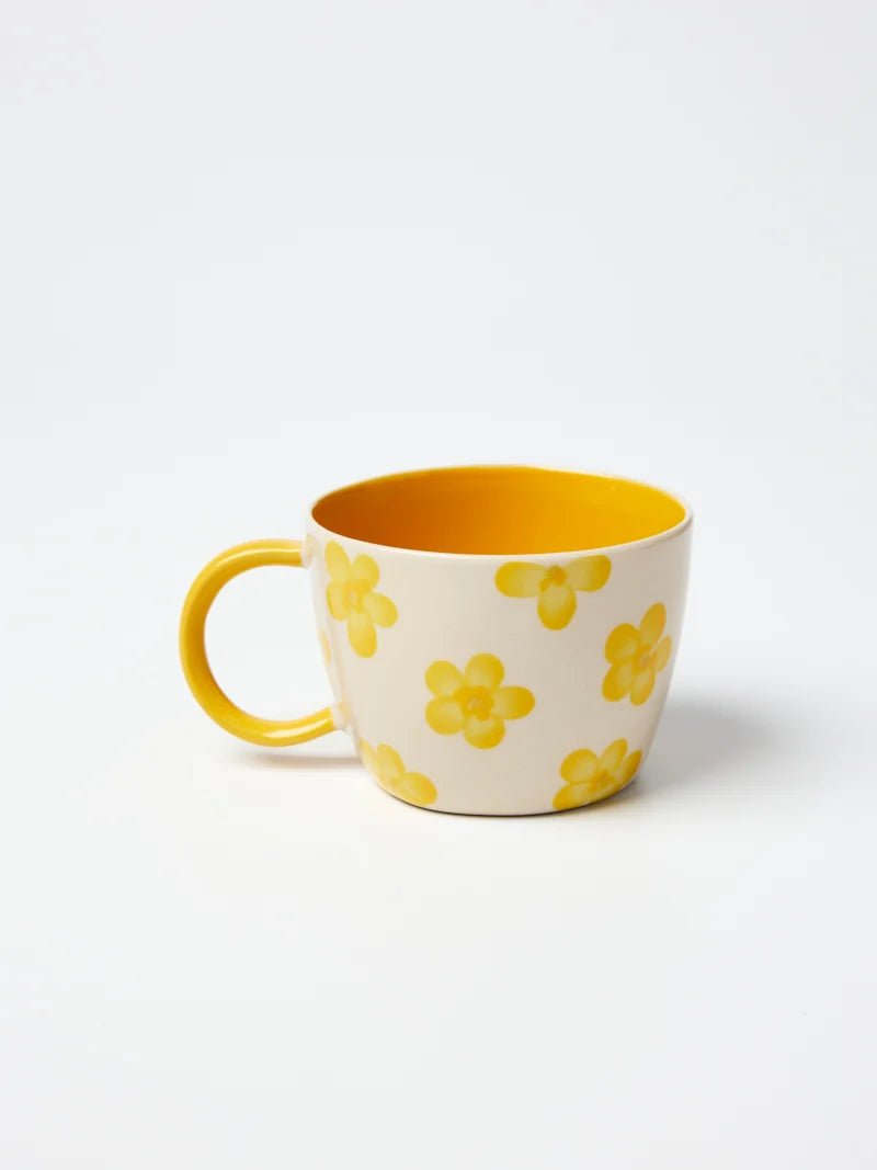 Buy Jones & Co Chino Mug Daisy Mustard | Handmade Ceramic Mug Australia by Jones & Co - at Hamish + Grace