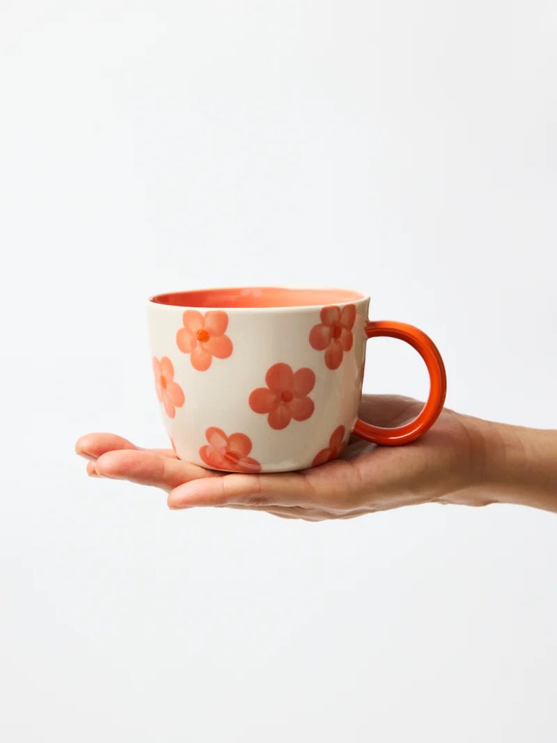 Buy Jones & Co Chino Mug Daisy Peach | Handmade Ceramic Mug Australia by Jones & Co - at Hamish + Grace