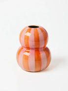 Buy Jones & Co - FONDA PINK ORANGE STRIPE VASE by Jones & Co - at Hamish + Grace