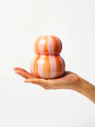 Buy Jones & Co - FONDA PINK ORANGE STRIPE VASE by Jones & Co - at Hamish + Grace