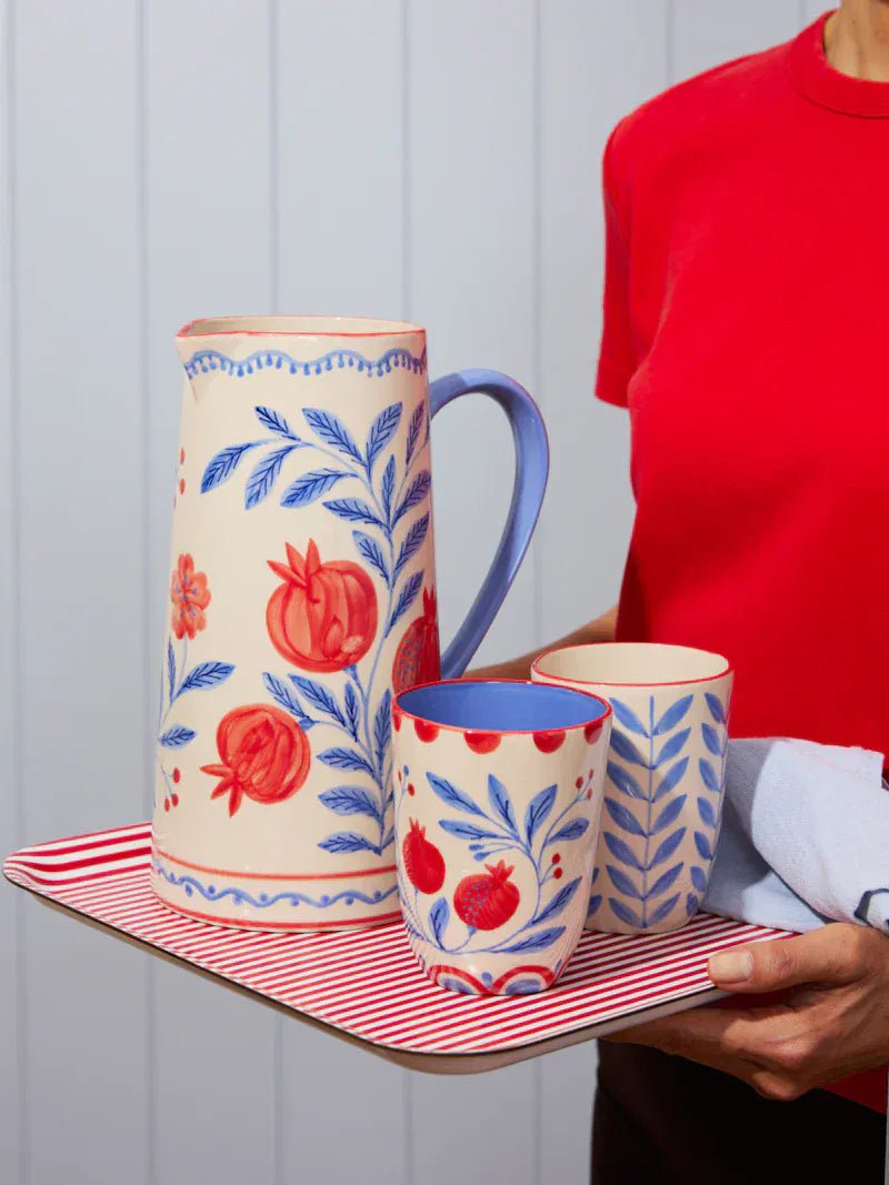 Buy Jones & Co Granada Cup Leaf | Hand - Painted Ceramic Mug | Folk - Art Leaf Coffee & Tea Cup by Jones & Co - at Hamish + Grace