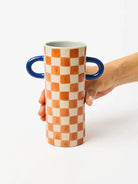 Buy Jones & Co - GRIFFE TAN CHECK BUD VASE by Jones & Co - at Hamish + Grace