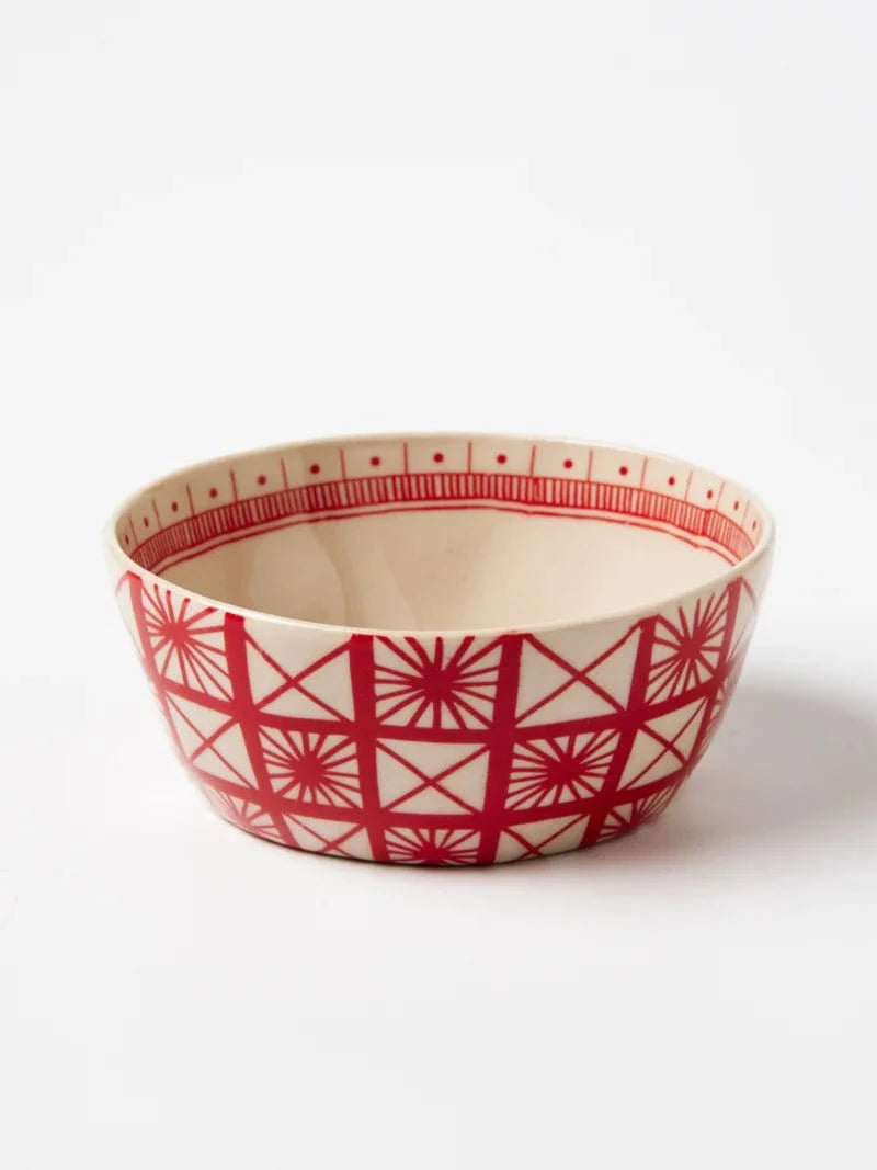 Jones & Co Homewares Jones & Co - Caravan Snack Bowl - Ruby