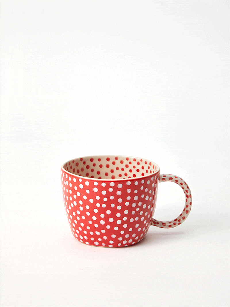 Jones & Co Homewares Jones & Co - CHINO MUG RED SPOT
