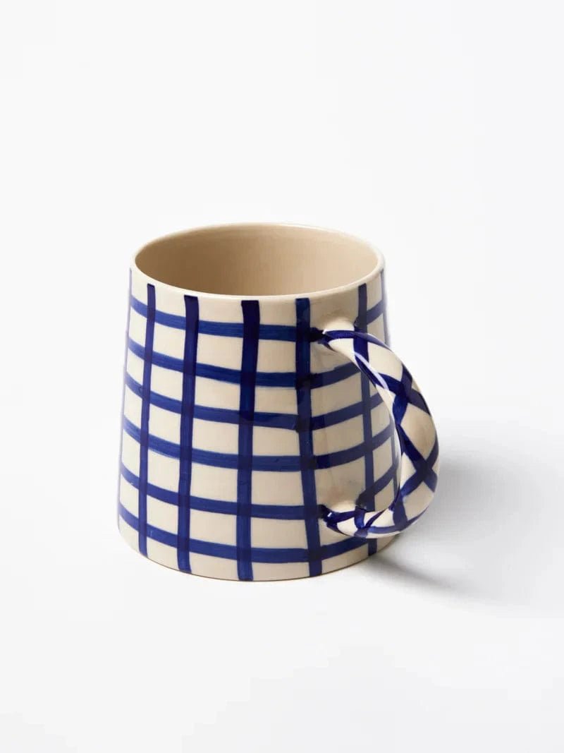 Buy Jones & Co - Larder Check Navy Mug by Jones & Co - at Hamish + Grace