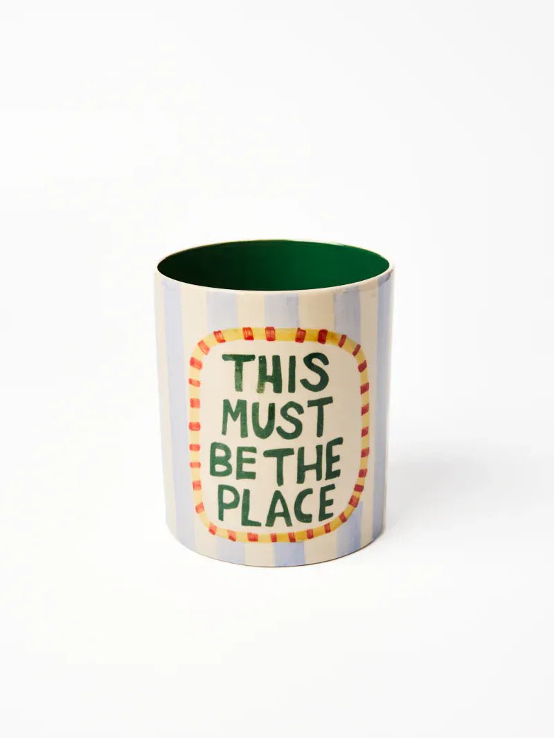 Buy Jones & Co | Love Notes Holdall Vase – Be The Place | Hand - Painted Ceramic Storage Jar | Utensil Holder & Flower Vase by Jones & Co - at Hamish + Grace