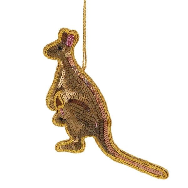 Buy Kangaroo Sequin Christmas Tree Decoration by Velvet + Vixen - at Hamish + Grace