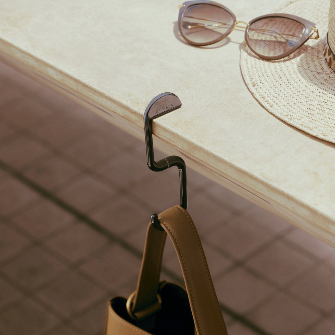 Buy Klipsta - FLIP - Bag Hook - Black by Klipsta - at Hamish + Grace