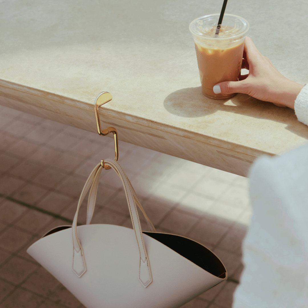 Buy Klipsta - FLIP - Bag Hook - Gold by Klipsta - at Hamish + Grace
