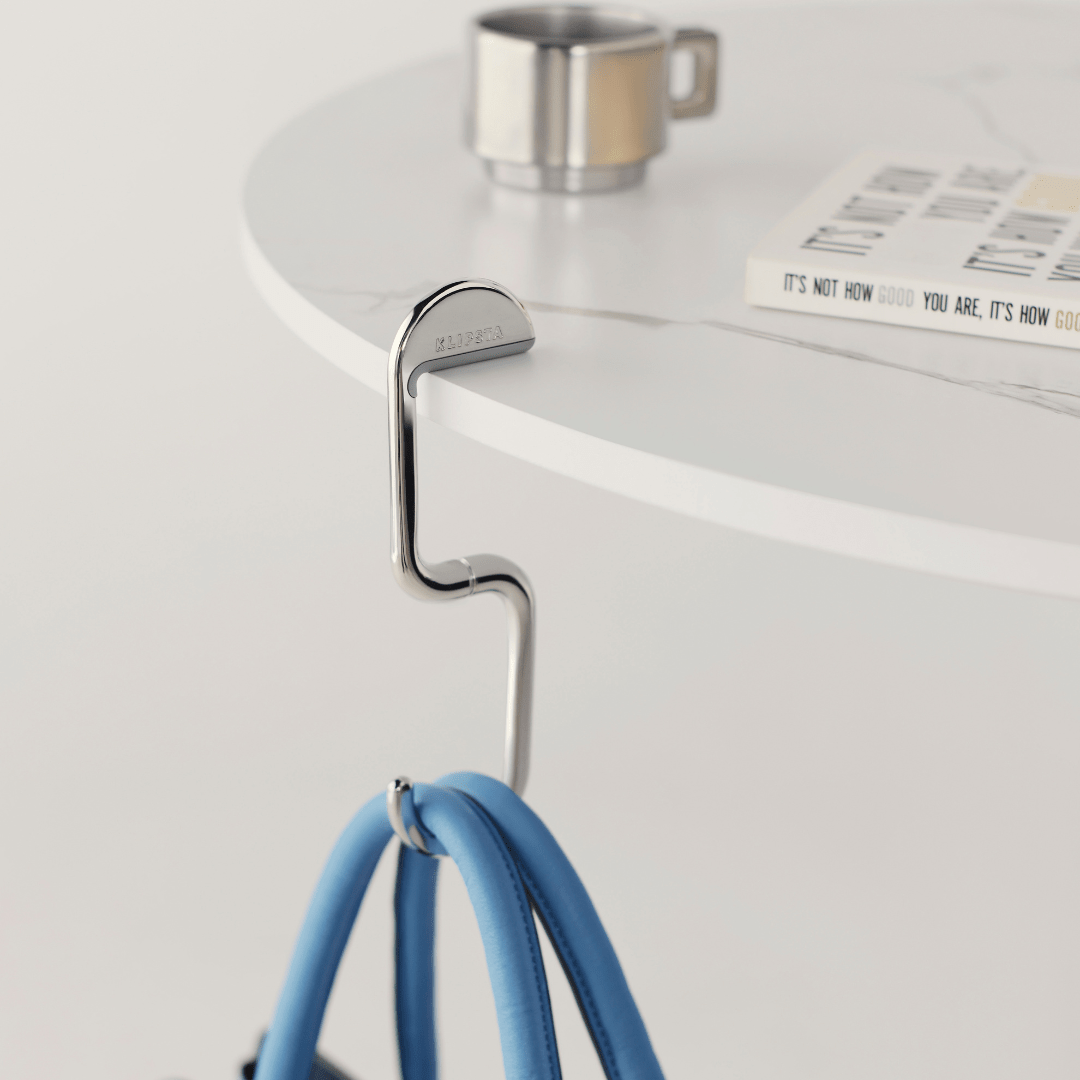 Buy Klipsta - FLIP - Bag Hook - Silver by Klipsta - at Hamish + Grace
