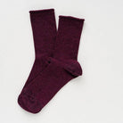 Buy KLUE Glitter Lurex socks in eco - friendly Lyocell | Burgundy wine: 36 - 40 by KLUE - at Hamish + Grace