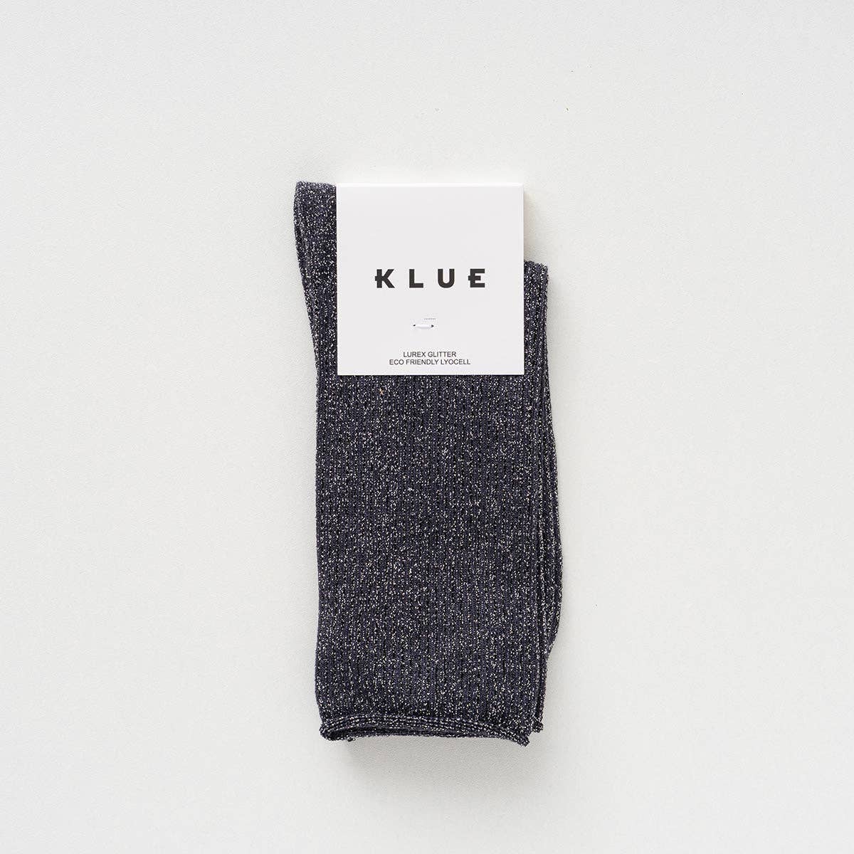 Buy KLUE Glitter Lurex socks in eco - friendly Lyocell | Grey: 36 - 40 by KLUE - at Hamish + Grace