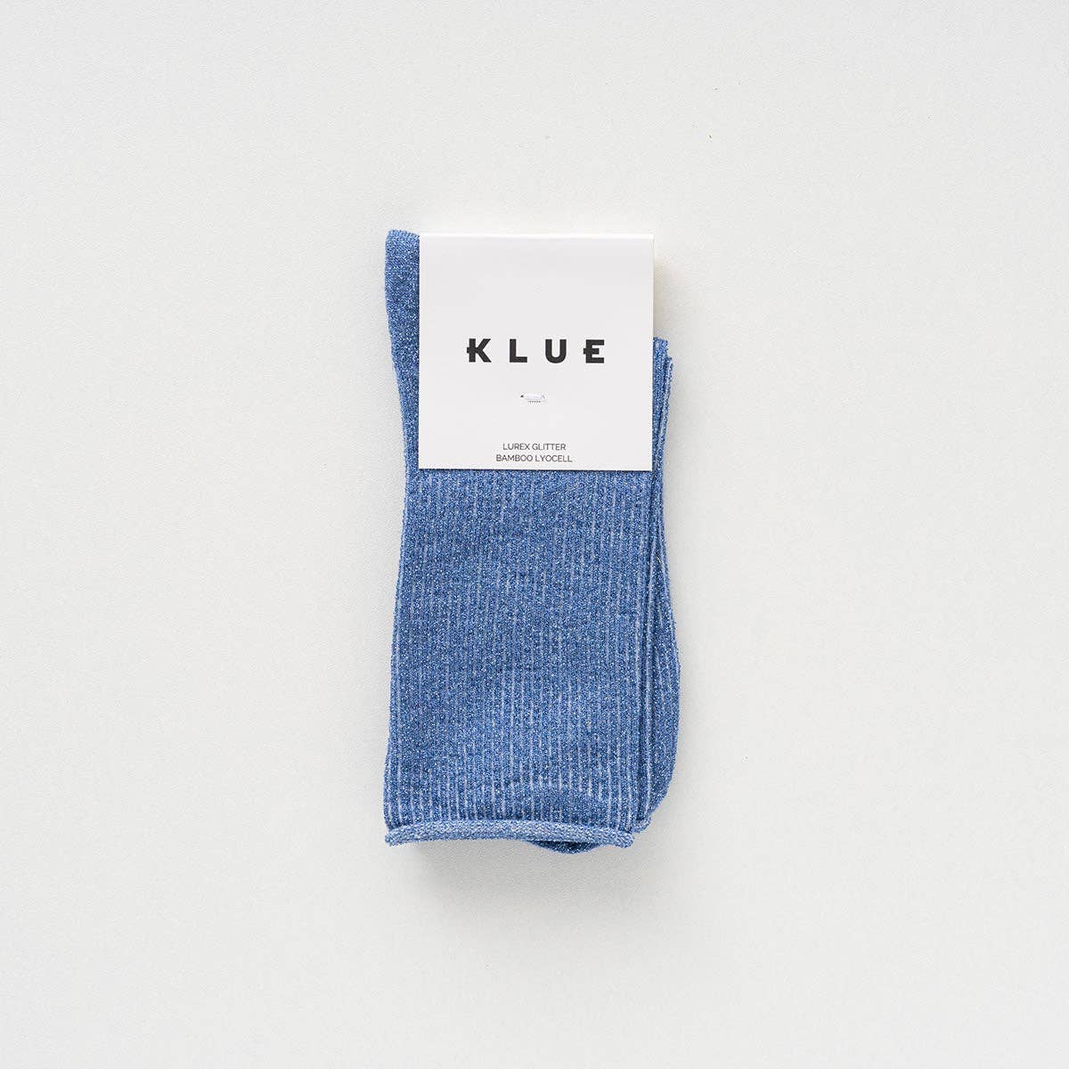 Buy KLUE Glitter Lurex socks in eco - friendly Lyocell | Mineral Blue: 36 - 40 by KLUE - at Hamish + Grace
