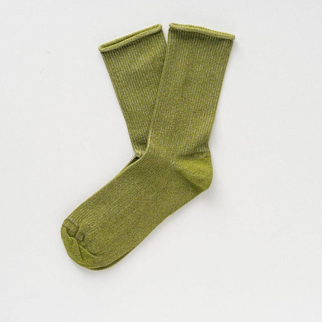 Buy KLUE Glitter Lurex socks in eco - friendly Lyocell | Olive Green: 36 - 40 by KLUE - at Hamish + Grace