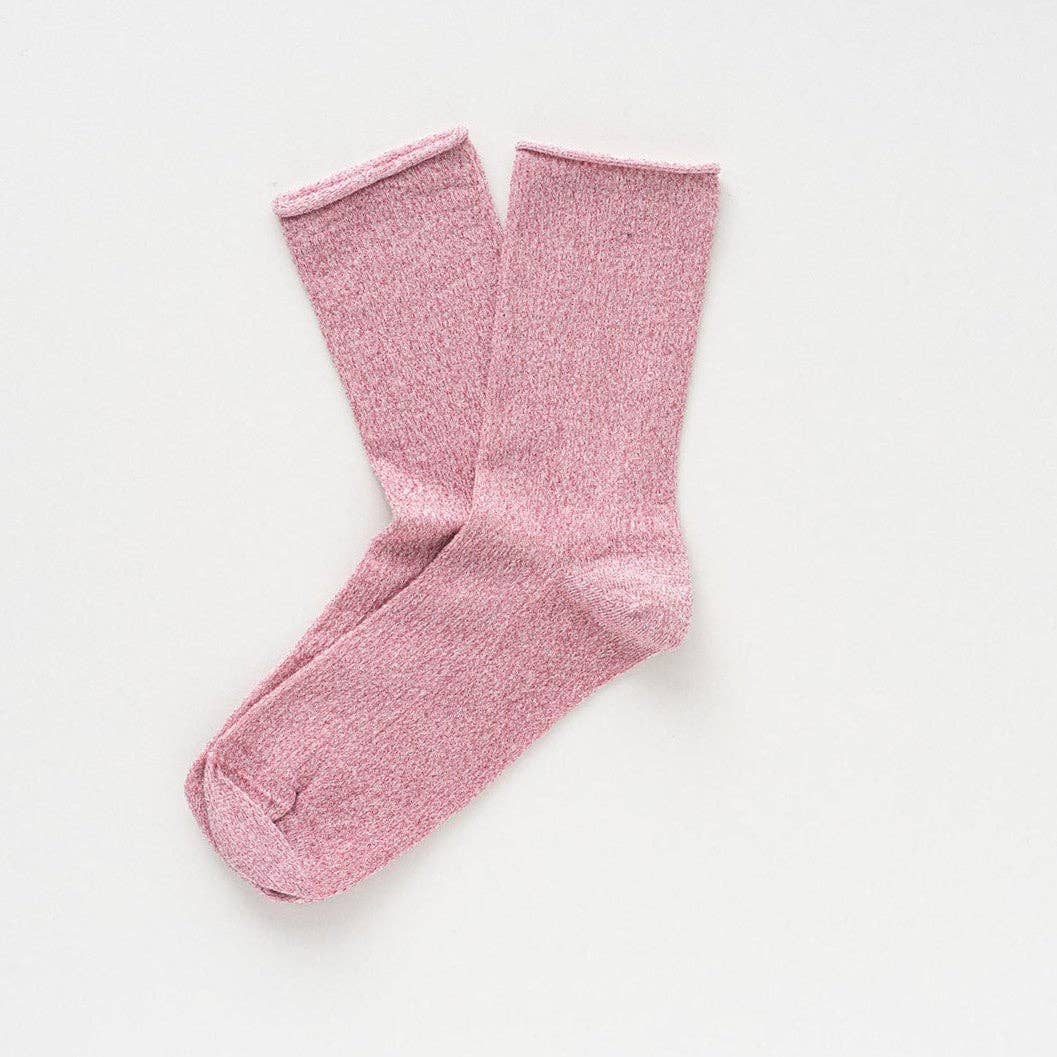 Buy KLUE Glitter Lurex socks in eco - friendly Lyocell | Pink: 36 - 40 by KLUE - at Hamish + Grace