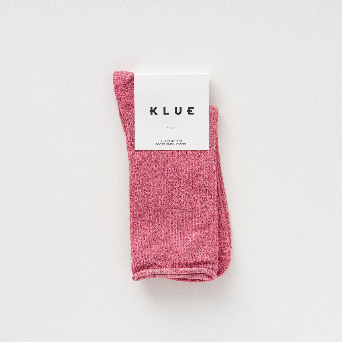 Buy KLUE Glitter Lurex socks in eco - friendly Lyocell | Strawberry Red: 36 - 40 by KLUE - at Hamish + Grace