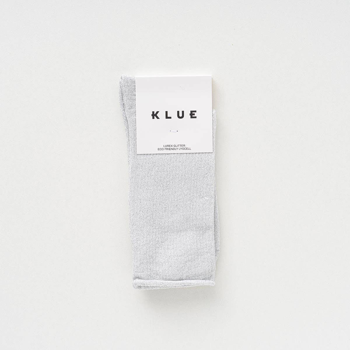 Buy KLUE Glitter Lurex socks in eco - friendly Lyocell | White: 36 - 40 by KLUE - at Hamish + Grace