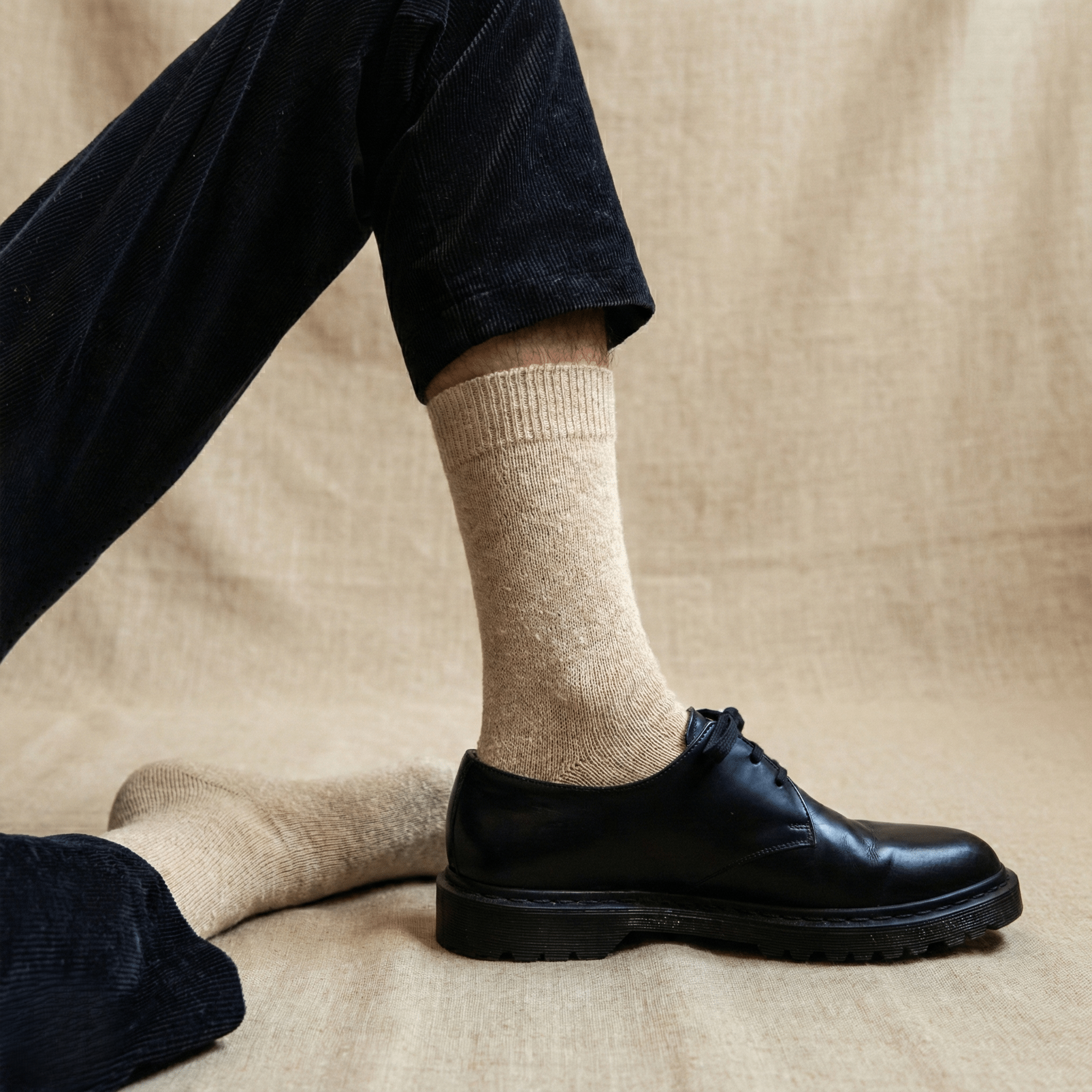 Buy KLUE Merino Wool socks plain | Beige: 36 - 40 by KLUE - at Hamish + Grace