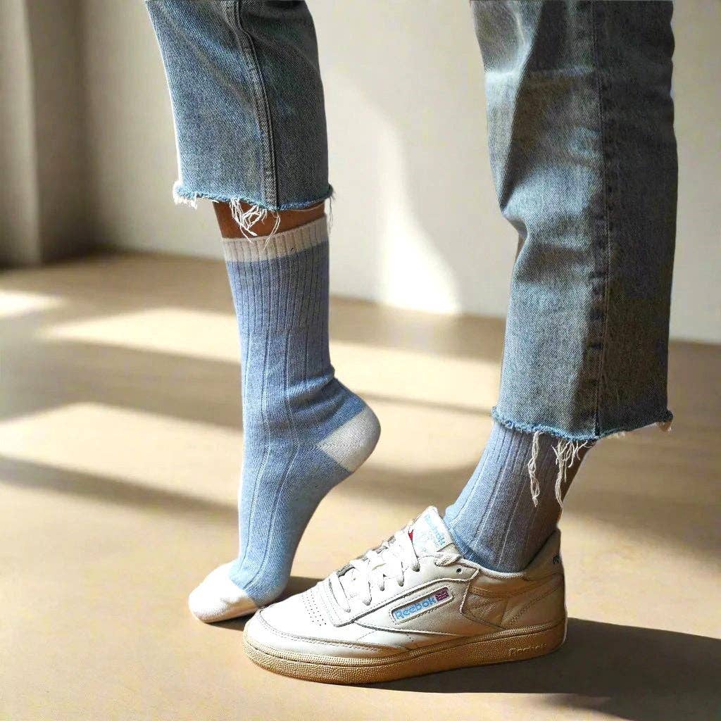 Buy KLUE Merino Wool socks with Bands | Blue: 36 - 40 by KLUE - at Hamish + Grace