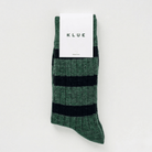 Buy KLUE Merino Wool socks with stripes | Dark green and black: 41 - 46 by KLUE - at Hamish + Grace