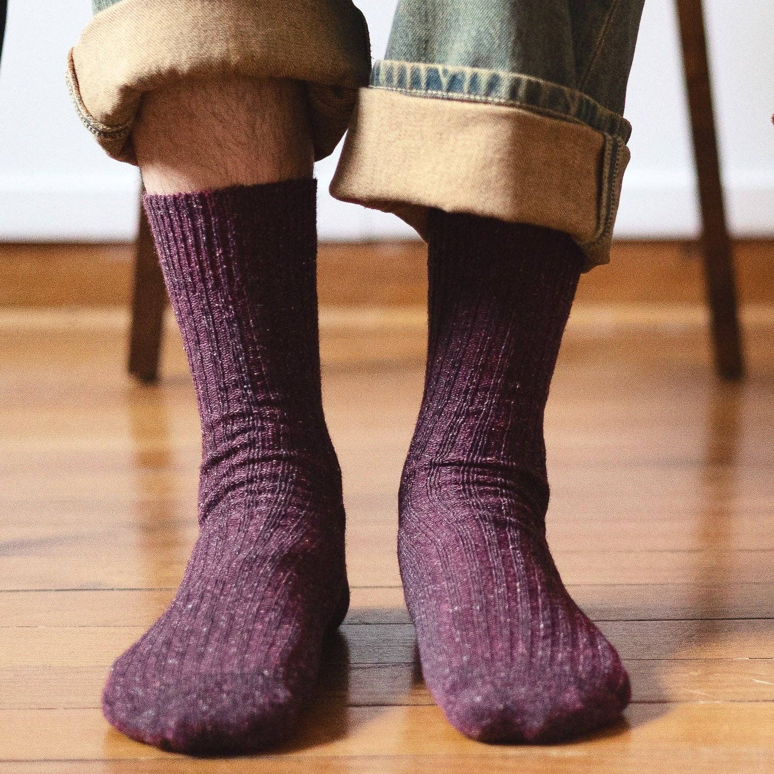 Buy KLUE Silk and Wool DUST STAR socks | Burgundy: 36 - 40 by KLUE - at Hamish + Grace