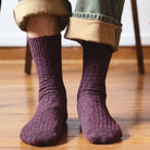 Buy KLUE Silk and Wool DUST STAR socks | Burgundy: 36 - 40 by KLUE - at Hamish + Grace