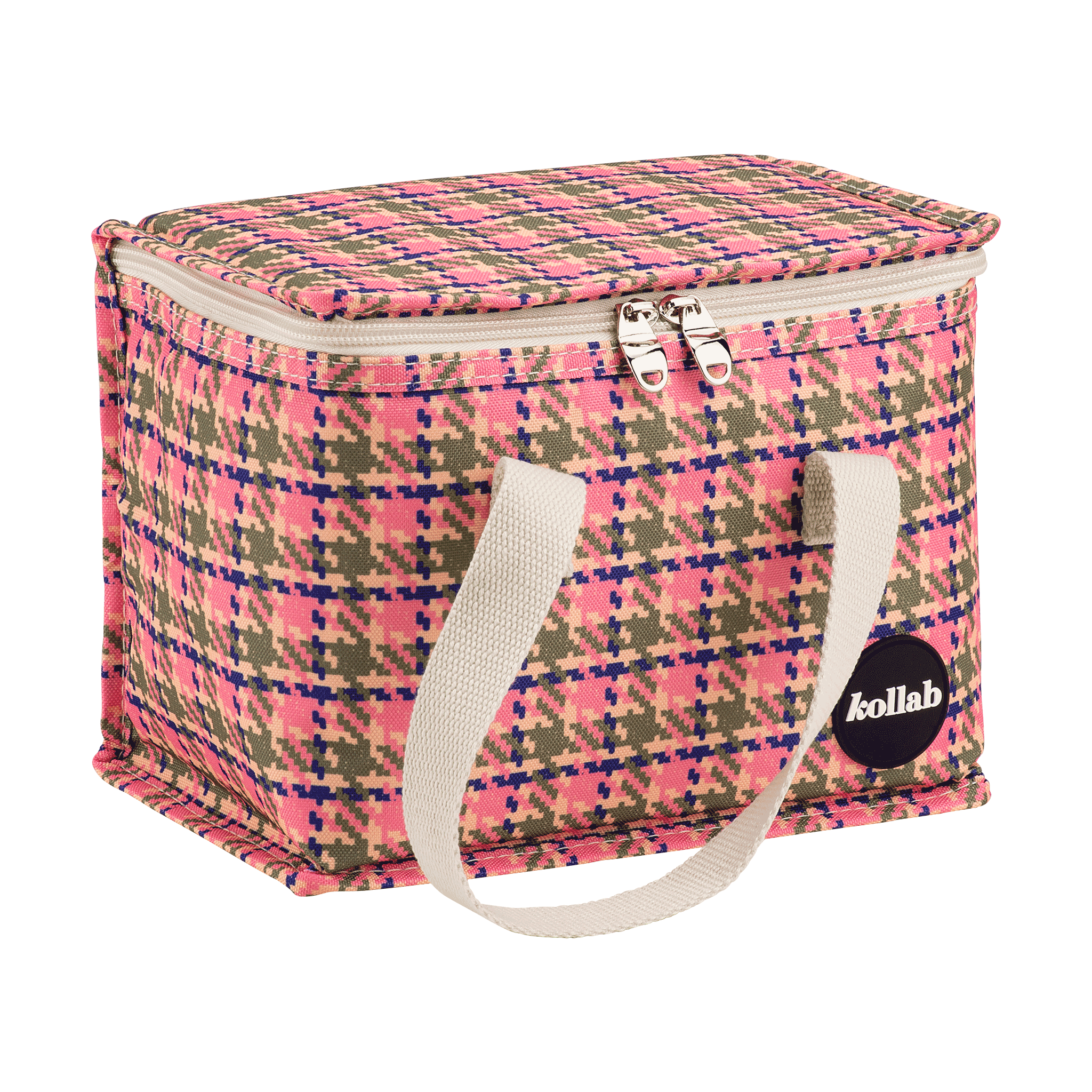 Kollab Lifestyle Lunch Box Pink Houndstooth