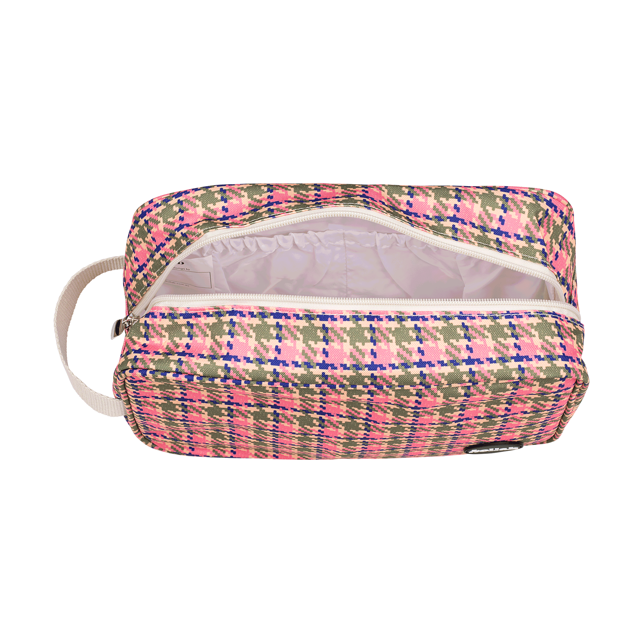 Kollab Lifestyle Travel Bag Pink Houndstooth