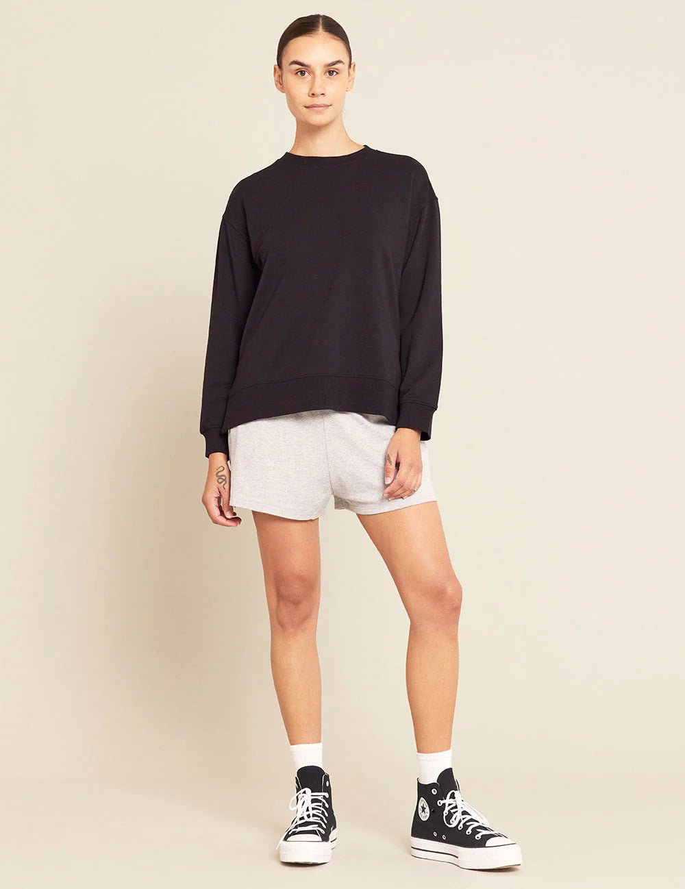 Buy Lightweight Bamboo Pullover - Black by Boody - at Hamish & Grace