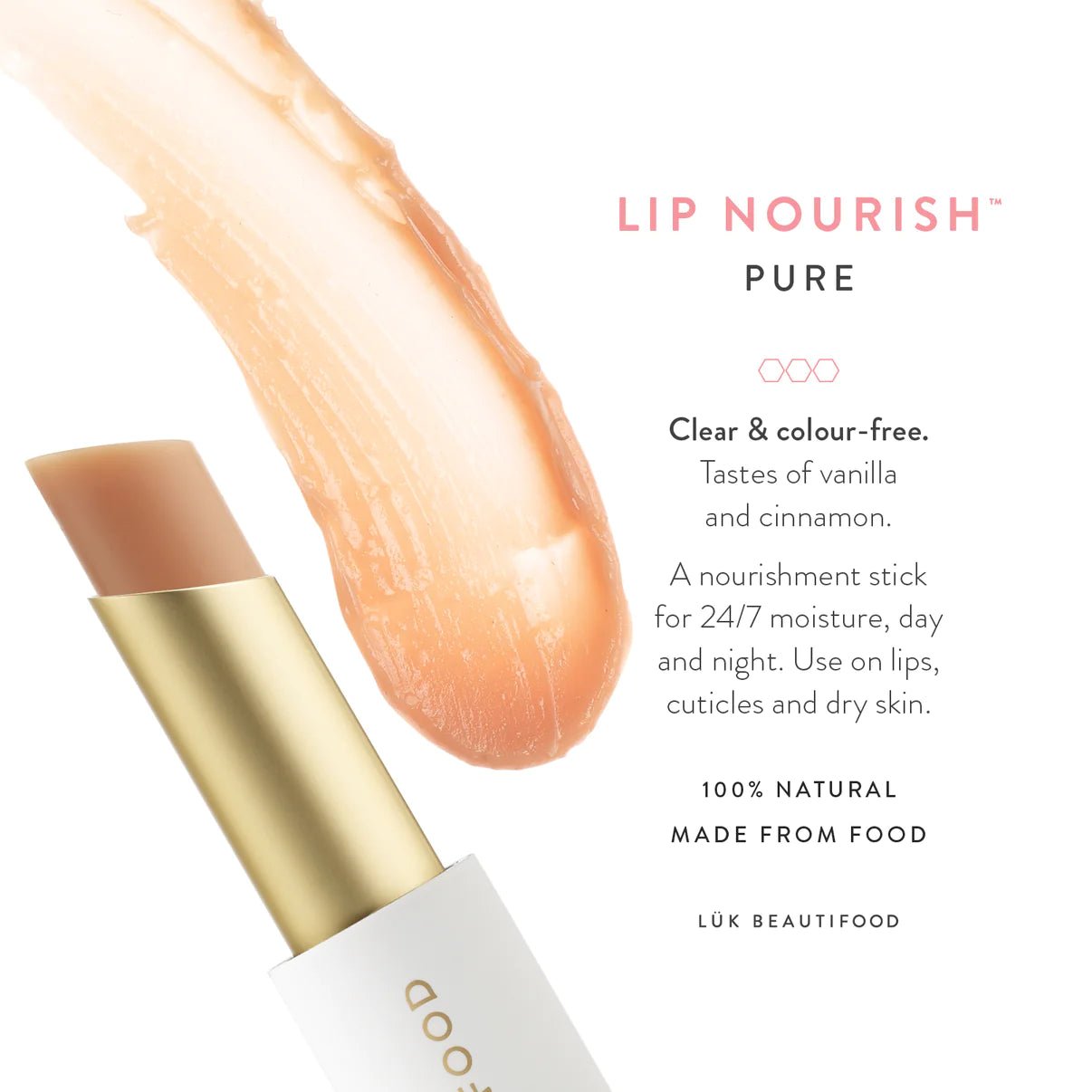 Buy Lip Nourish™ - Pure by LUK BEAUTIFOOD by LUK BEAUTIFOOD - at Hamish & Grace