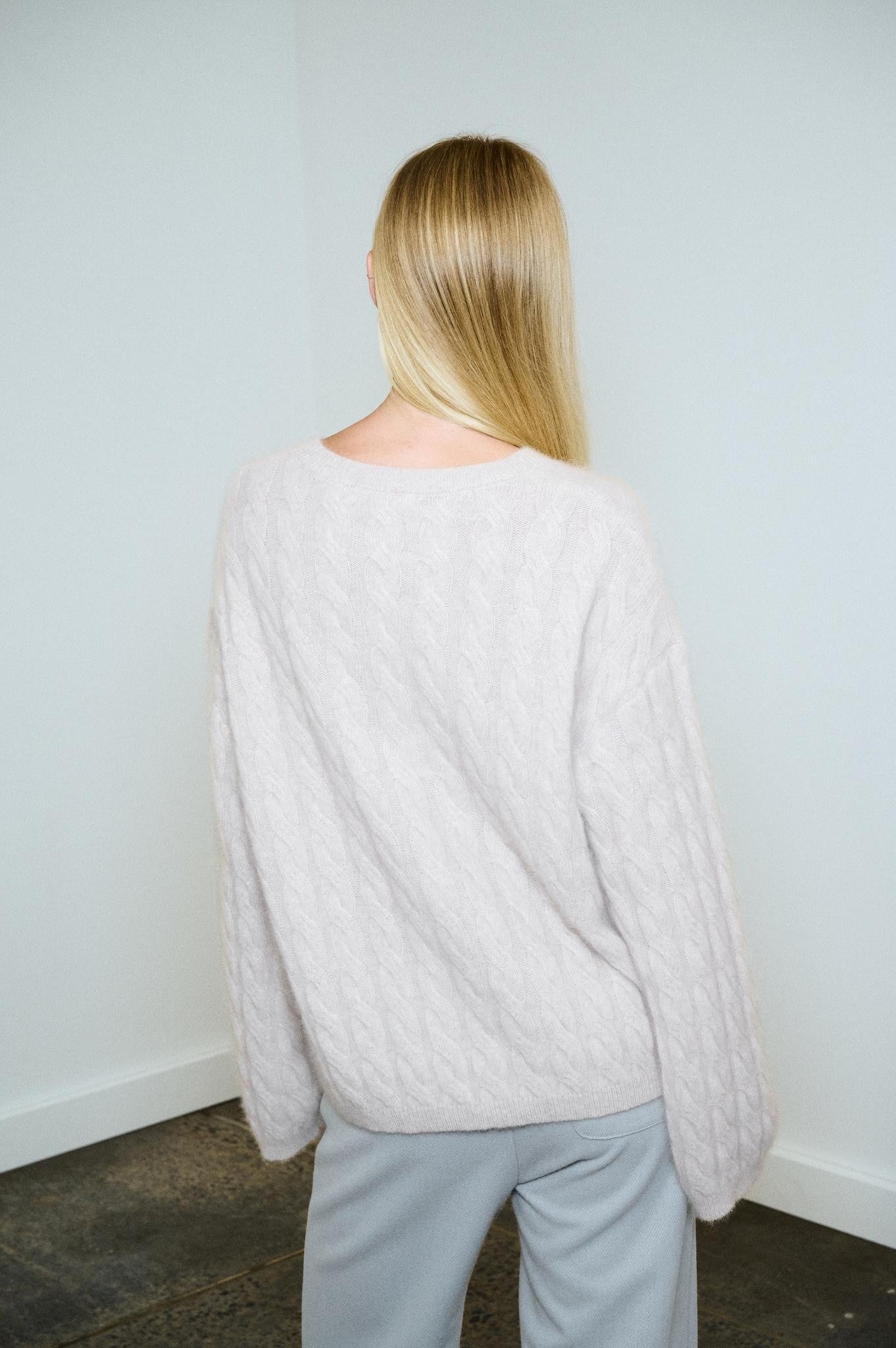 Buy Little Lies - Anna Cable Jumper – Cloud by Little Lies - at Hamish + Grace
