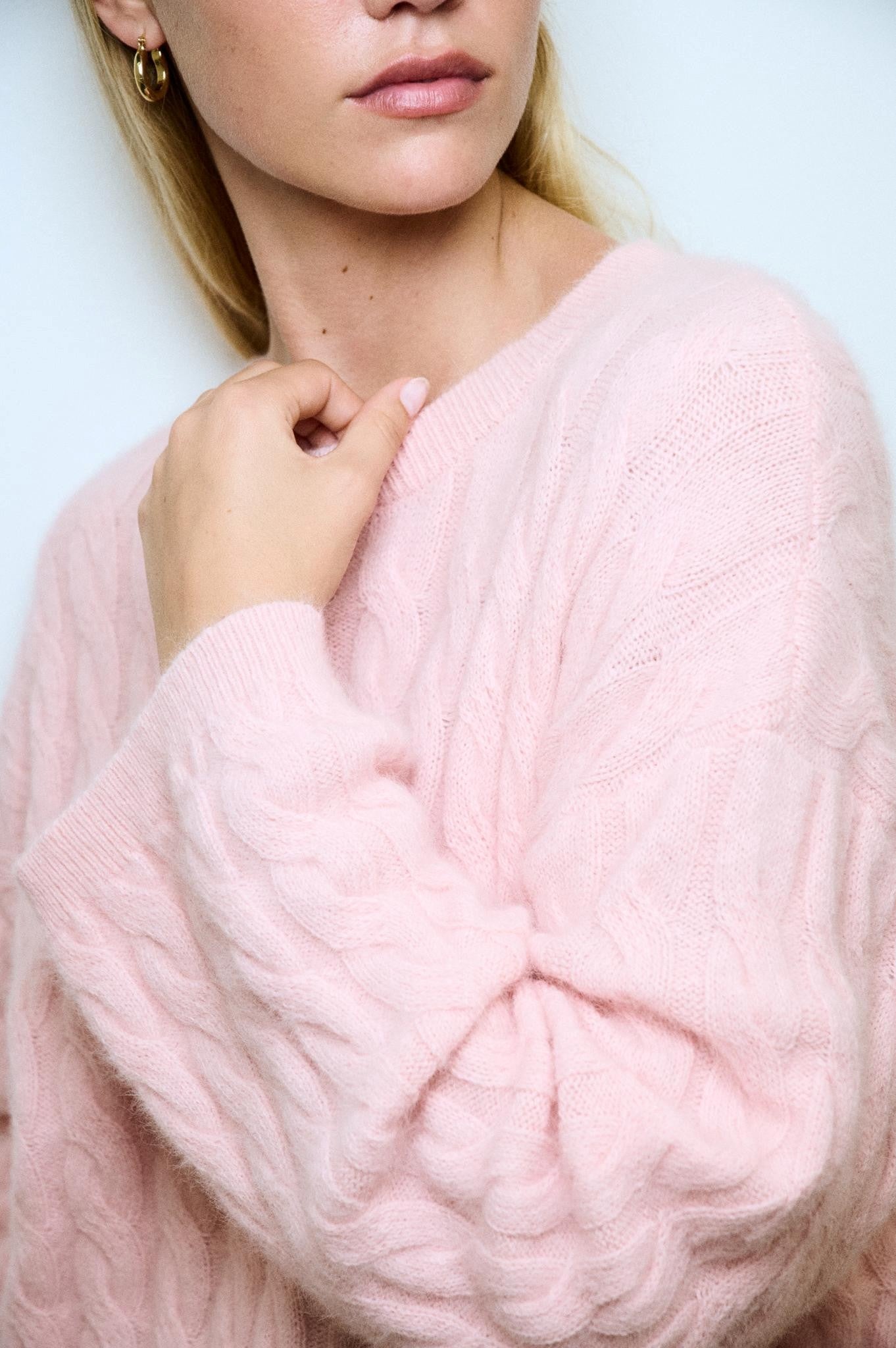 Buy Little Lies - Anna Cable Jumper – Pink by Little Lies - at Hamish + Grace