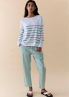 Buy Little Lies - Bobby Top - White/Duck Egg by Little Lies - at Hamish + Grace