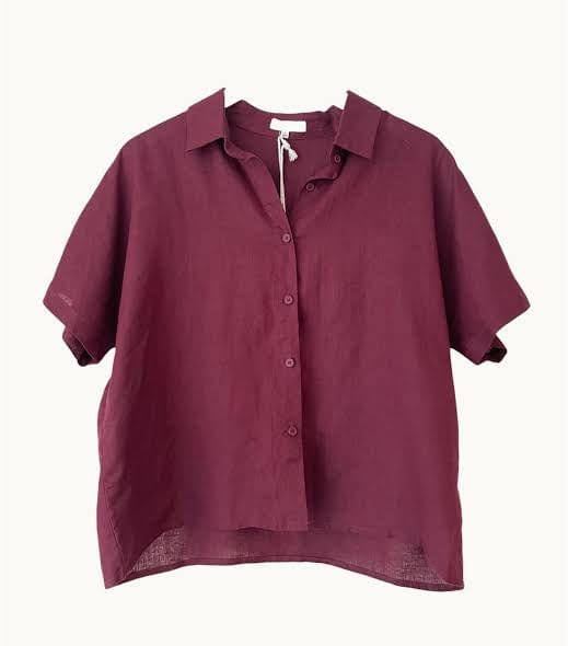 Buy Little Lies - Bronte Linen Shirt - Plum S23102010 by Little Lies - at Hamish + Grace