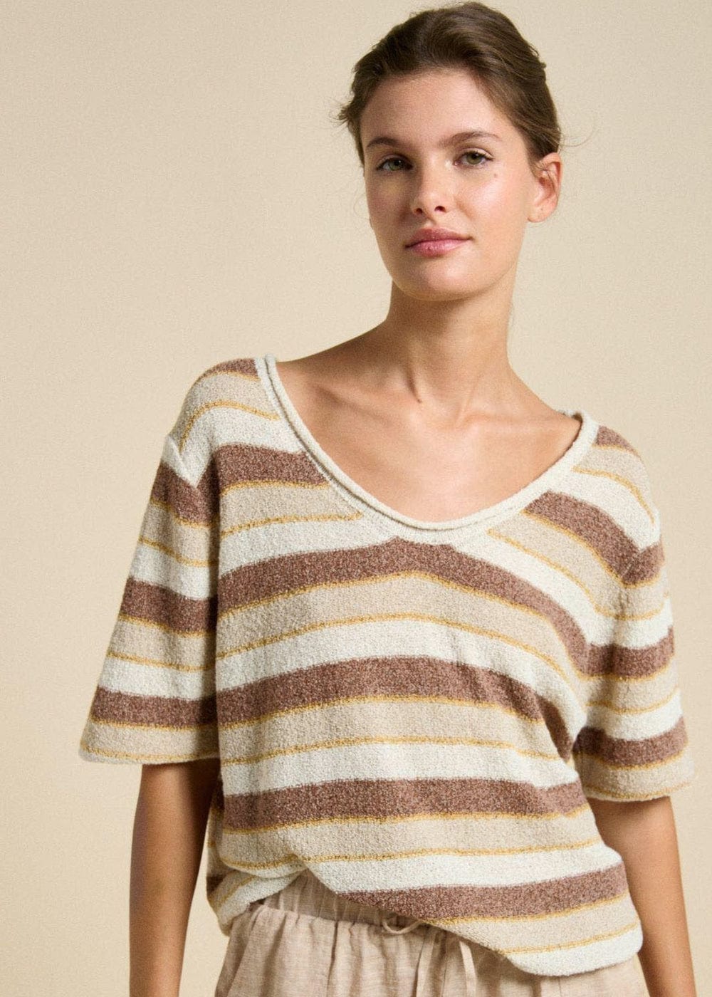 Buy Little Lies - Clovelly Tee - Mocha by Little Lies - at Hamish + Grace