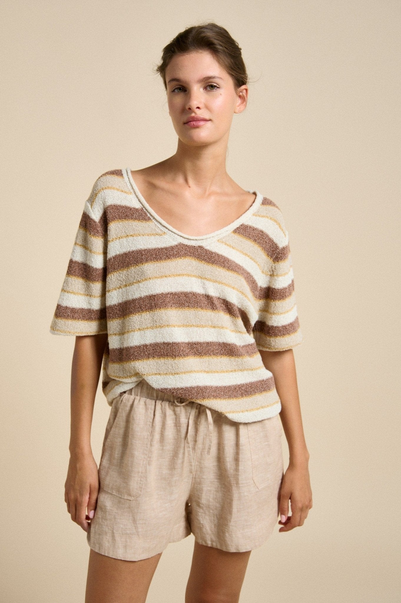 Buy Little Lies - Clovelly Tee - Mocha by Little Lies - at Hamish + Grace
