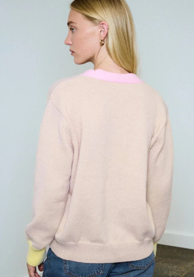 Buy Little Lies - Colour Block Cardi - Pink by Little Lies - at Hamish + Grace
