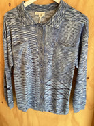 Little Lies Fashion Little Lies - Blue Button Knit  S22031303