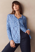 Little Lies Fashion Little Lies - Blue Button Knit  S22031303
