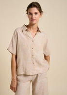 Little Lies Fashion Little Lies - Bondi Shirt – Beige