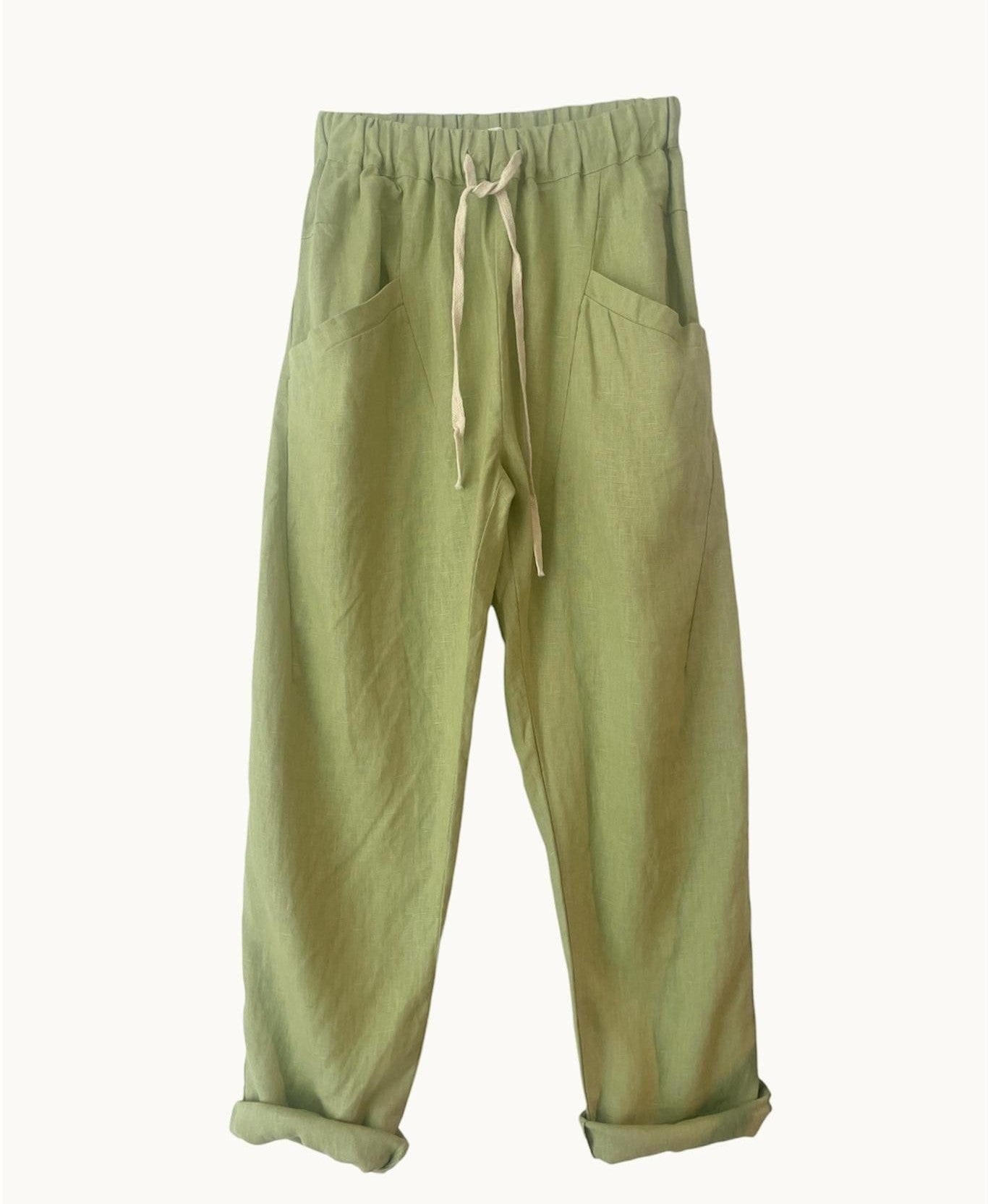 Little Lies Fashion Little Lies - Luxe Linen Pant – Apple