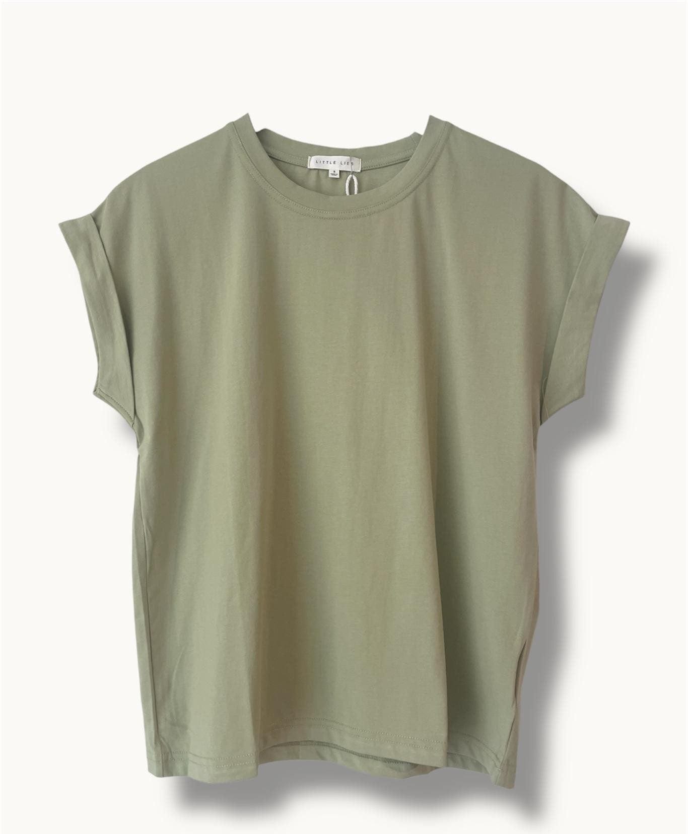 Little Lies Fashion Little Lies - Rhodes Tee - Sage Green