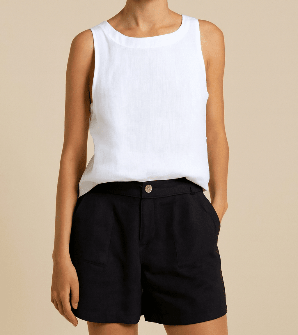 Buy Little Lies - Jude Linen Short - Black by Little Lies - at Hamish + Grace
