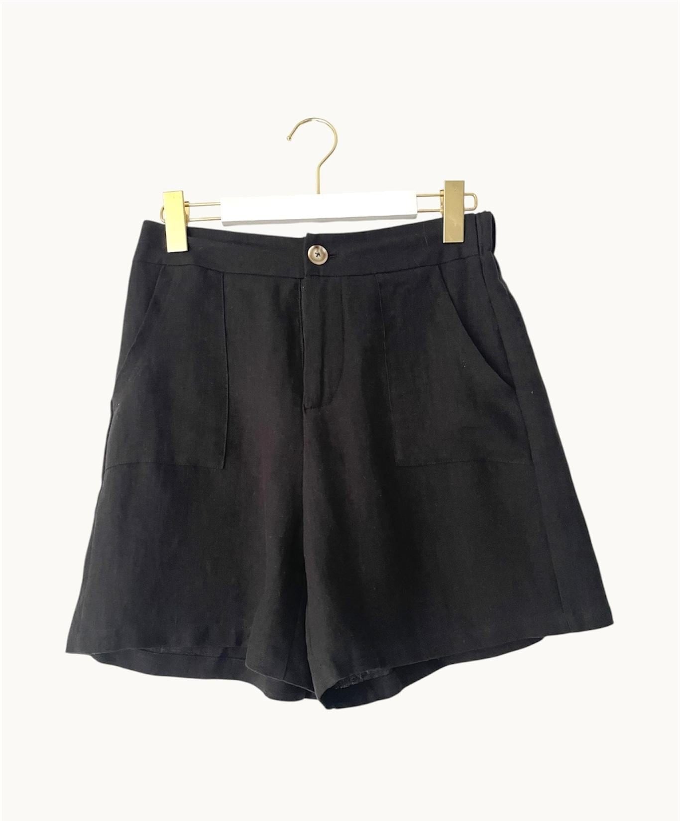 Buy Little Lies - Jude Linen Short - Black by Little Lies - at Hamish + Grace